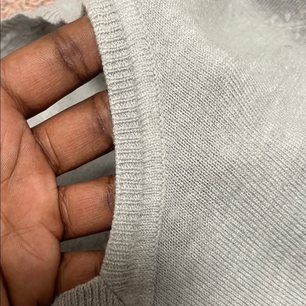 Light Gray V-Neck Sweater - Picture 6 of 6